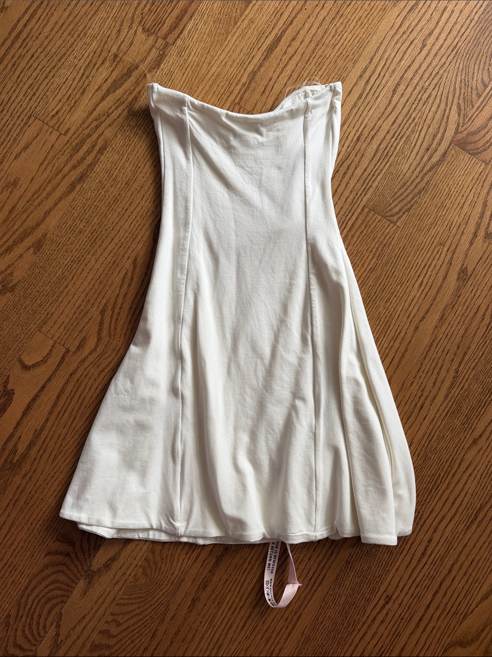 Oh Polly White Strapless Dress